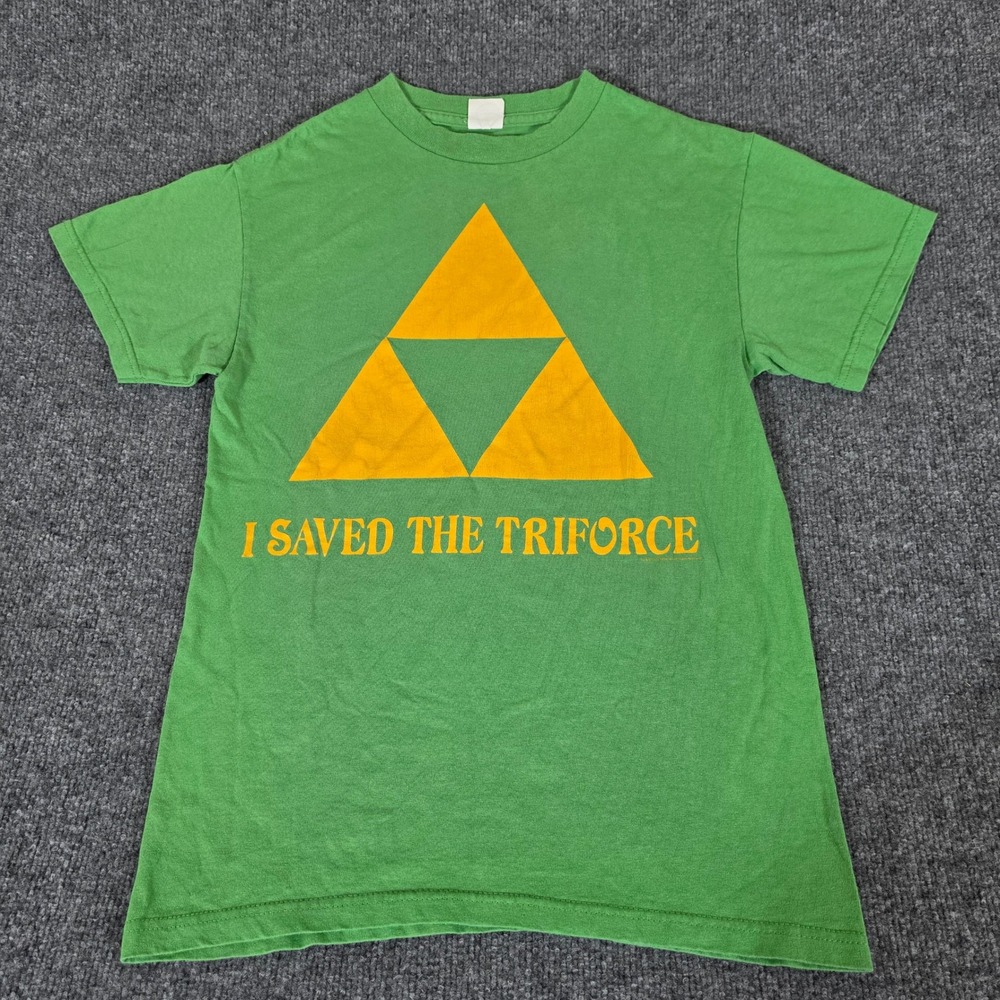 Vintage 2004 Nintendo Zelda I Saved The Triforce Green T-Shirt Delta Pro Weight